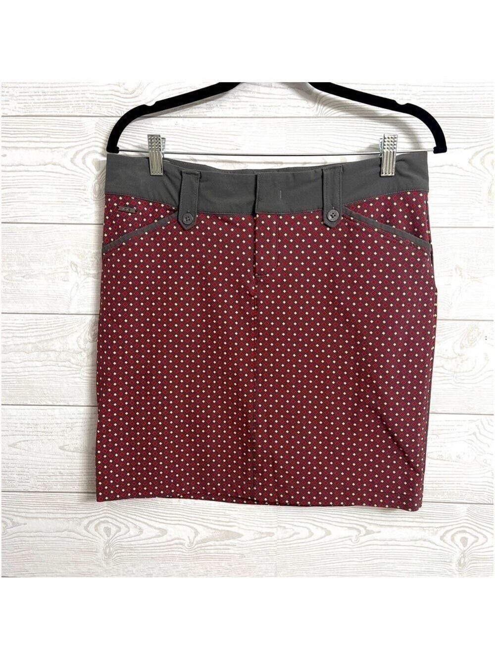 Lole Women’s Grey Print Stretch Mini Skirt. Size  8